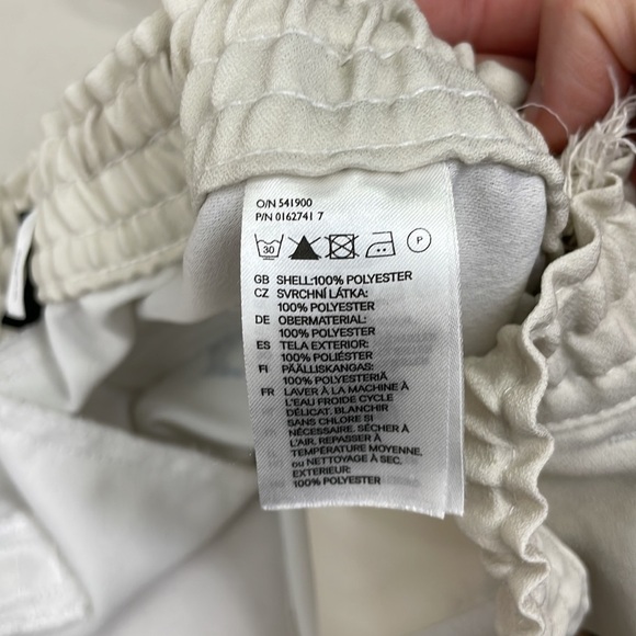 H&M off white floral birds side print elastic waist pants - Picture 9 of 10